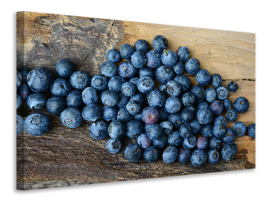 Leinwandbild Frische Heidelbeeren