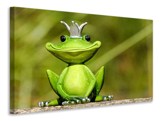 Leinwandbild Herr Frosch König