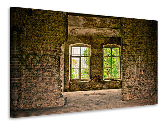 Leinwandbild Stein Haus