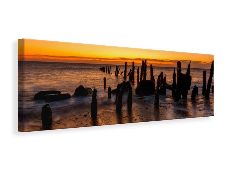 Leinwandbild Panorama Beruhigende Stimmung am Meer