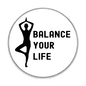 Yoga & Balance - Kühlschrankmagnet - weiß